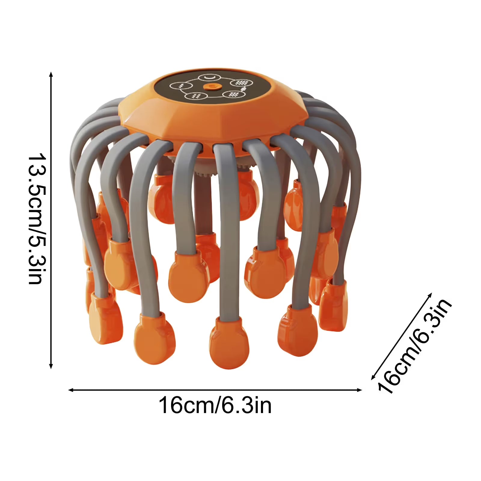 Grrvtrz Head Massagers Scalp Massagers Motorized Scalp Massagers with 20 Individual Massage Nodes 5 Modes and 360 Degrees Of Adjustable Massage.,Home Essentials,Home Appliances Orange