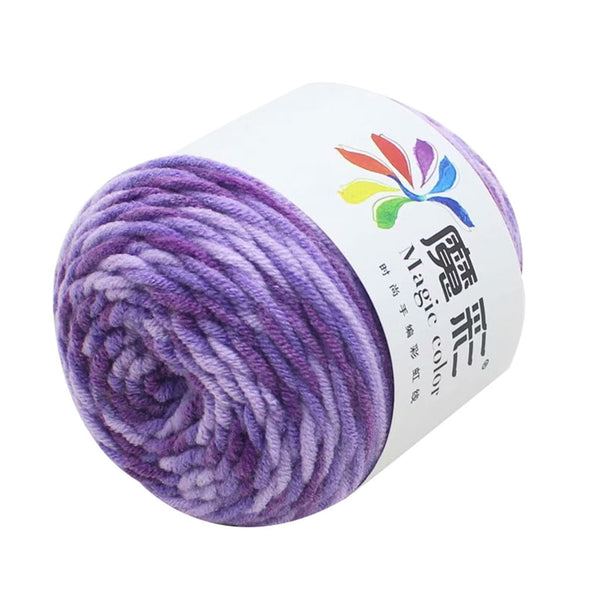 LGCASL Red and Pink Yarn, 5 Strands of Rainbow Cotton Crochet Diy Sweater Scarf Line Cotton Wool Thread No.17 Purple Music, Diy Colorful Yarn NO.06 Snowy Night