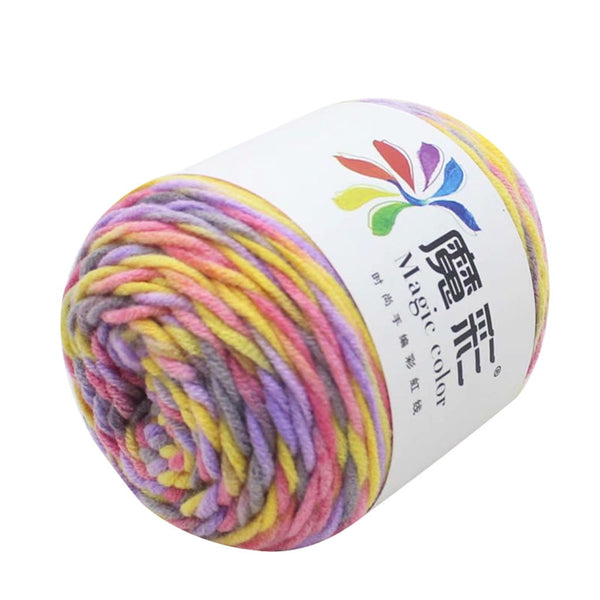 LGCASL Red and Pink Yarn, 5 Strands of Rainbow Cotton Crochet Diy Sweater Scarf Line Cotton Wool Thread No.17 Purple Music, Diy Colorful Yarn NO.10 Colorful