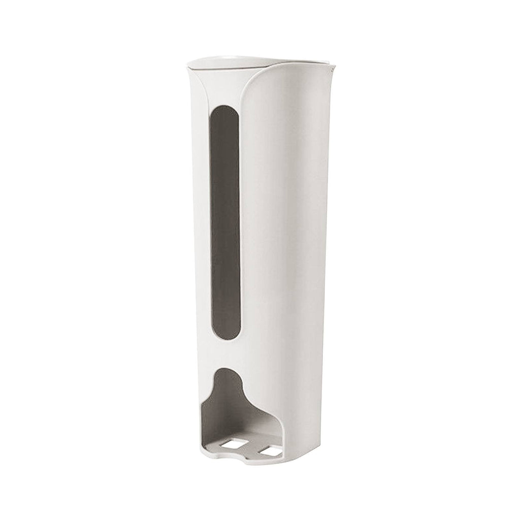 1 Storage Box Grocery Bag Holder Wall Mount Garbage Storage Bag Dispenser Hanging Can with Cover Kitchen Bag Holder Dispenser for Bags One Size B