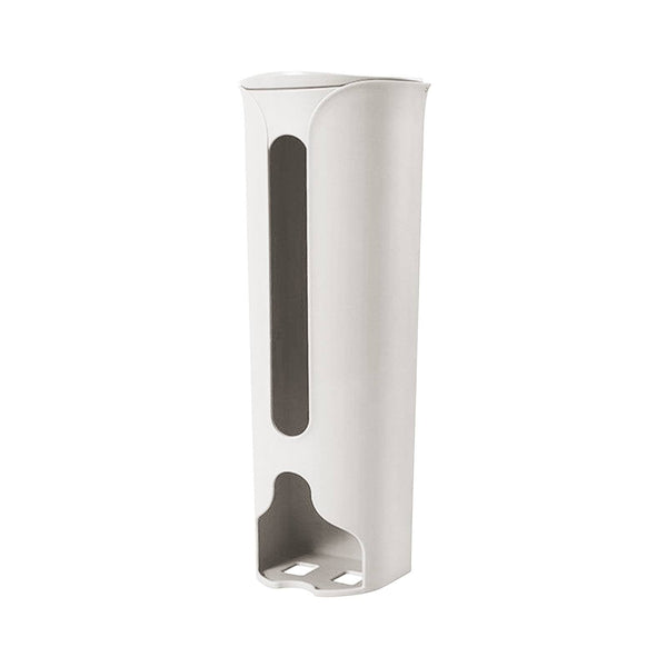 1 Storage Box Grocery Bag Holder Wall Mount Garbage Storage Bag Dispenser Hanging Can with Cover Kitchen Bag Holder Dispenser for Bags One Size B