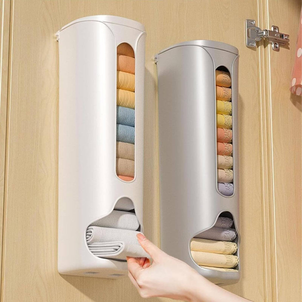 1 Storage Box Grocery Bag Holder Wall Mount Garbage Storage Bag Dispenser Hanging Can with Cover Kitchen Bag Holder Dispenser for Bags One Size B