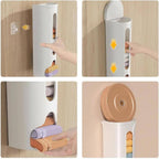 1 Storage Box Grocery Bag Holder Wall Mount Garbage Storage Bag Dispenser Hanging Can with Cover Kitchen Bag Holder Dispenser for Bags One Size B