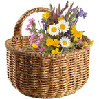 Small Wall-Mounted Kitchen Storage Basket, Hanging Storage Wicker Baskets Wall Mounted Woven Hanging Basket Wicker Small Basket with Handle Wicker Basket with Handle Small Basket Organizer small wall-mounted kitchen storage basket Khaki