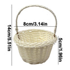 Small Wall-Mounted Kitchen Storage Basket, Hanging Storage Wicker Baskets Wall Mounted Woven Hanging Basket Wicker Small Basket with Handle Wicker Basket with Handle Small Basket Organizer White Wedding Flower Basket
