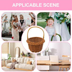 Small Wall-Mounted Kitchen Storage Basket, Hanging Storage Wicker Baskets Wall Mounted Woven Hanging Basket Wicker Small Basket with Handle Wicker Basket with Handle Small Basket Organizer White Wedding Flower Basket