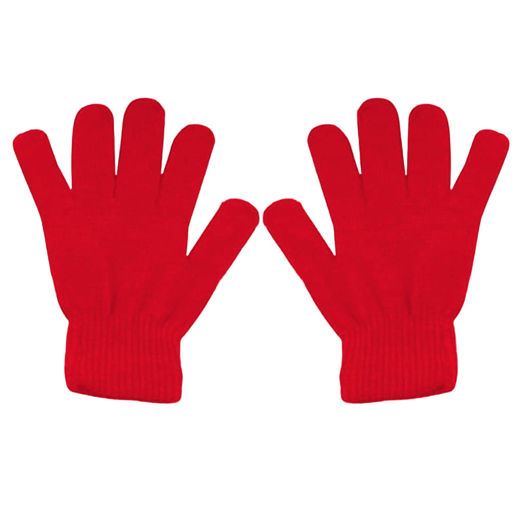 LGCASL Clearance! Winter Gloves Warm Strecty Knit Gloves for Men Women- Dark Gray One Size Red