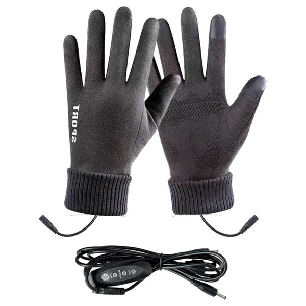 LGCASL Clearance! Heated Gloves Heated Gloves for Men Women with 3 Heat Settings Touchscreen Warming Gloves for Climbing Hiking Cycling Camping- 26 Grey