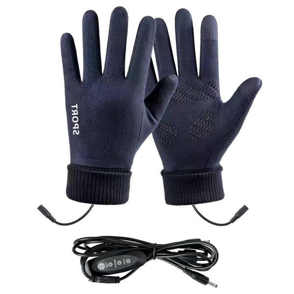 LGCASL Clearance! Heated Gloves Heated Gloves for Men Women with 3 Heat Settings Touchscreen Warming Gloves for Climbing Hiking Cycling Camping- Grey 26 Navy