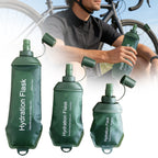 150ml Soft Flask,Light Tpu Foldable Soft Water Bottle Leak Proof Hydration Flask,Soft Water Bottle Running for Running Hiking Cycling Camping Portable Travel Sports Water Bag Easy to Carry L(500ml) Black