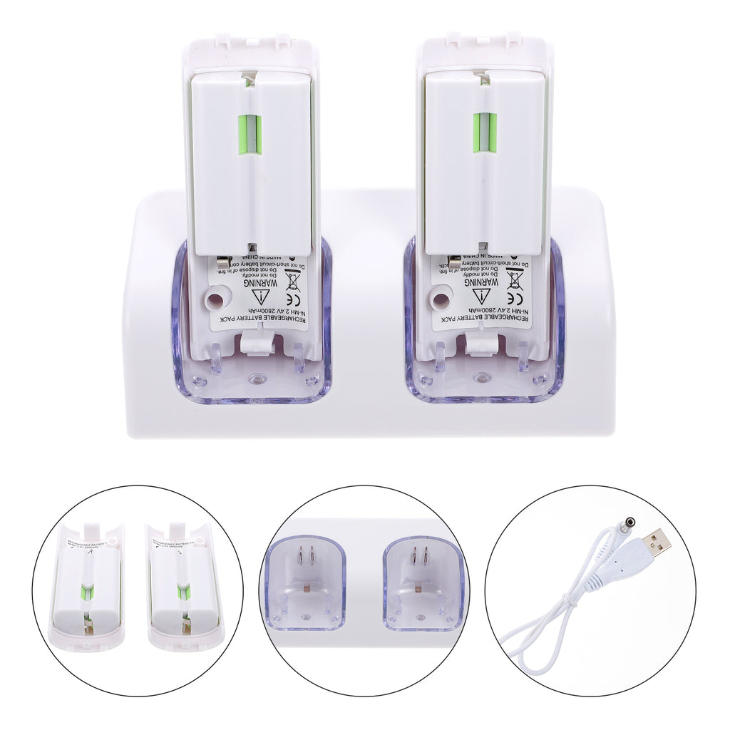 SWETRACE VR Controllers Rechargeable Batteries and Charger White ABS 1 Gaming Accessories 12.5X5.99cm White