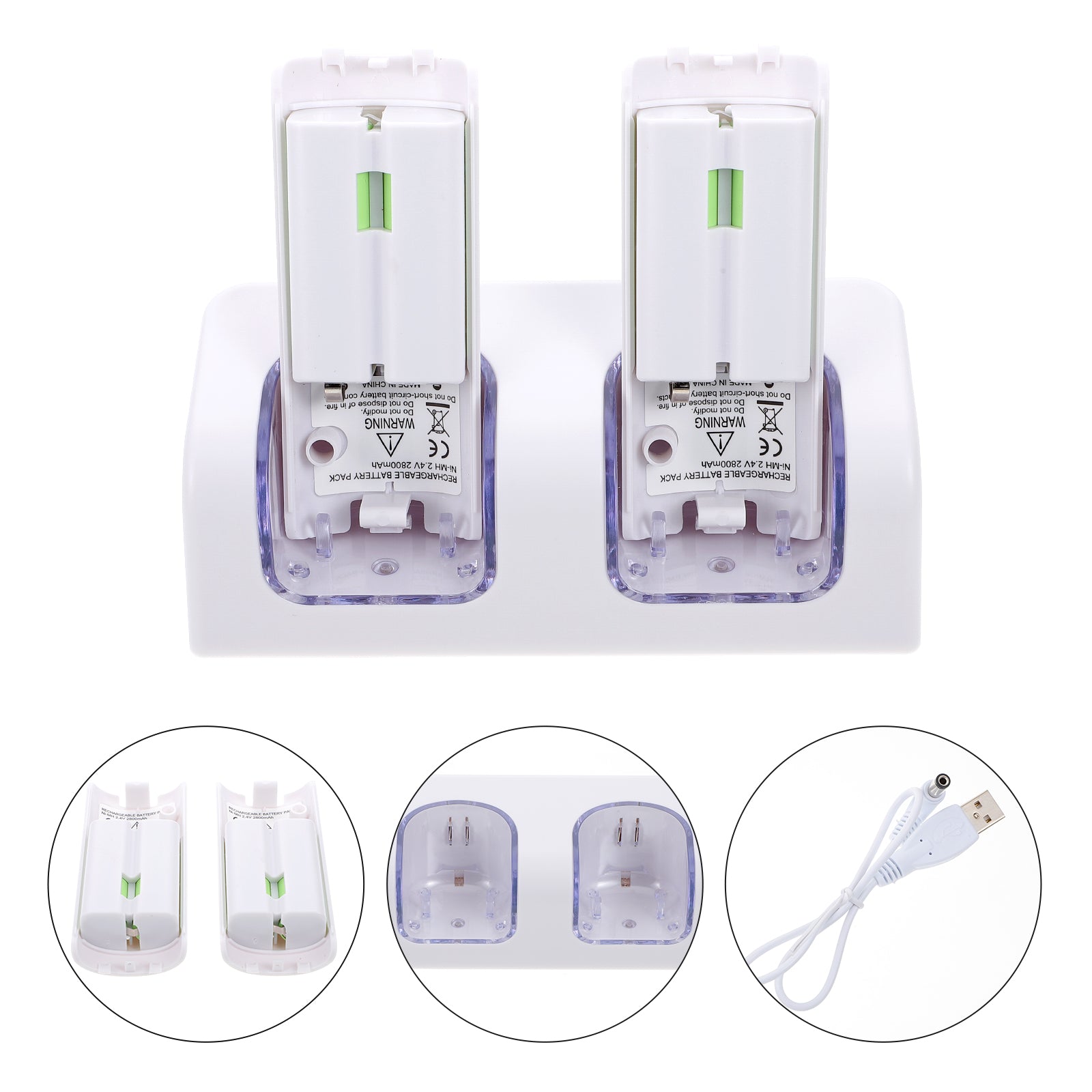 SWETRACE VR Controllers Rechargeable Batteries and Charger White ABS 1 Gaming Accessories 12.5X5.99cm White