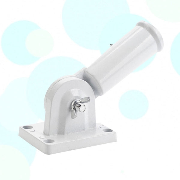 Worgeous Flag Pole Accessories Universal Holder Wall Mount Poles Bridegroom White