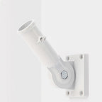 Worgeous Flag Pole Accessories Universal Holder Wall Mount Poles Bridegroom White