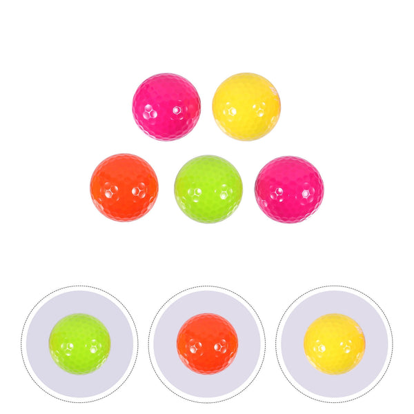 Worgeous Practice Golf Balls for Sports Use Assorted Color Synthetic Rubber Safe Durable 4cm Diameter