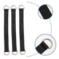Worgeous 3 Pcs Fitness Horizontal Bar Strap Hanging Training Belt Pull Ups Black