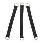 Worgeous 3 Pcs Fitness Horizontal Bar Strap Hanging Training Belt Pull Ups Black