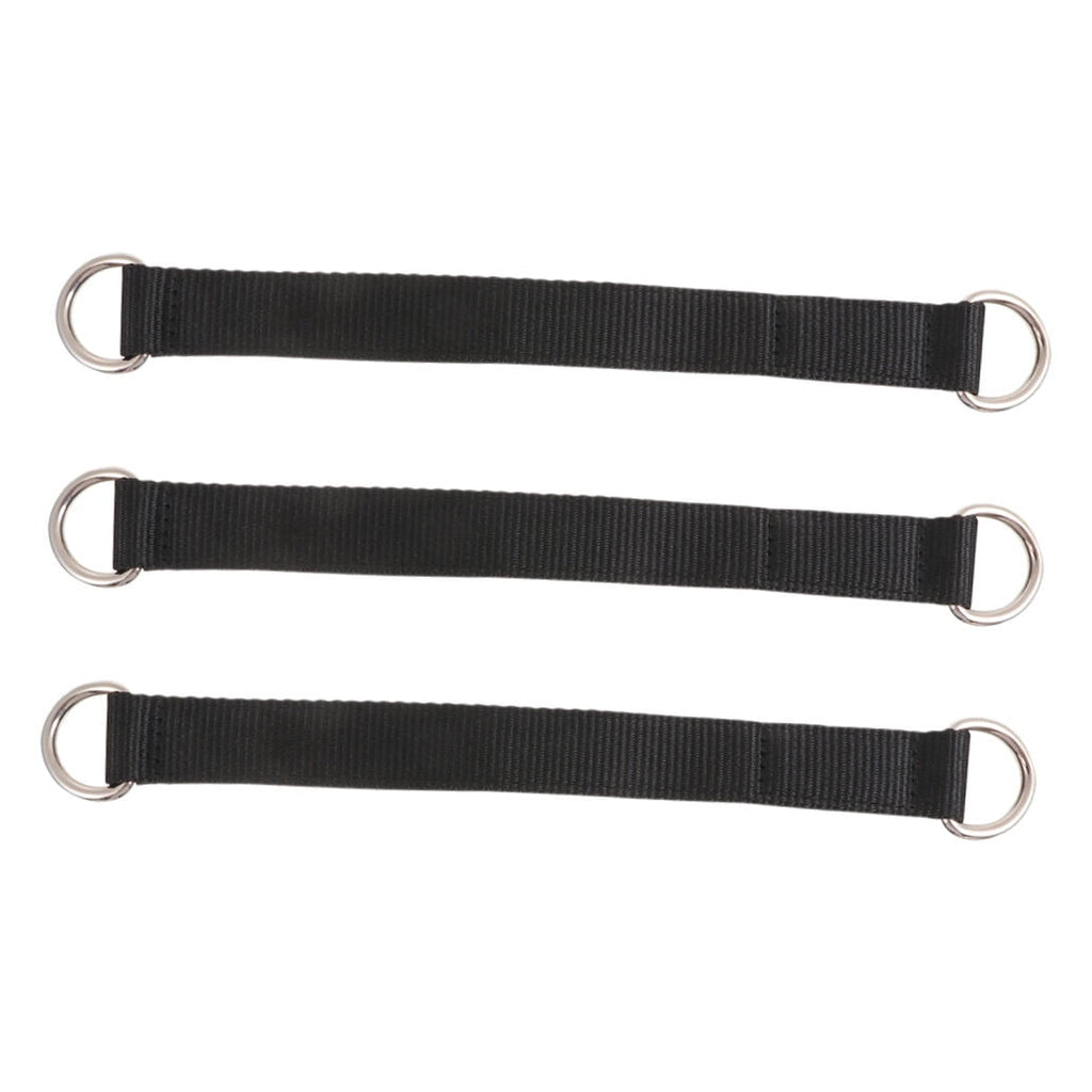 Worgeous 3 Pcs Fitness Horizontal Bar Strap Hanging Training Belt Pull Ups Black