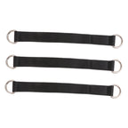 Worgeous 3 Pcs Fitness Horizontal Bar Strap Hanging Training Belt Pull Ups Black