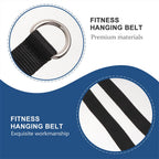 Worgeous 3 Pcs Fitness Horizontal Bar Strap Hanging Training Belt Pull Ups Black