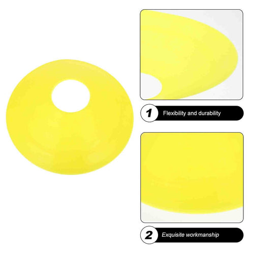 14 Pcs Disc Agile Soccer Cones Training Equipment - Yellow