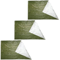 Worgeous 3 Pcs Camping Foldable Sleeping Emergency Blanket Outdoor Travel