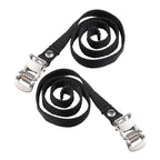 Worgeous 2 Pcs Pedal Straps Cycling Toe Clips Workout Bike Fitness Black