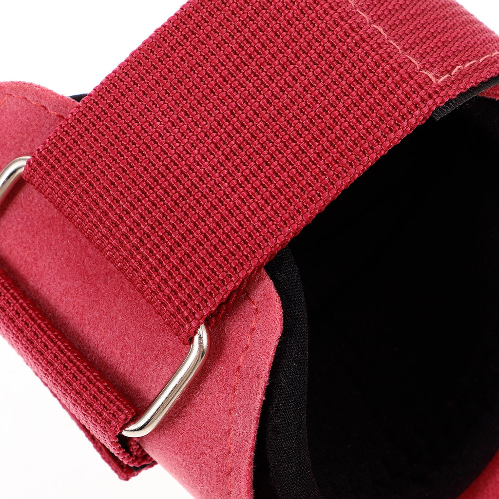 SWETRACE Gym Equipment Wrist Wraps Grip Enhancement Rosy 1Set PU 8.7x8.6x0.4in