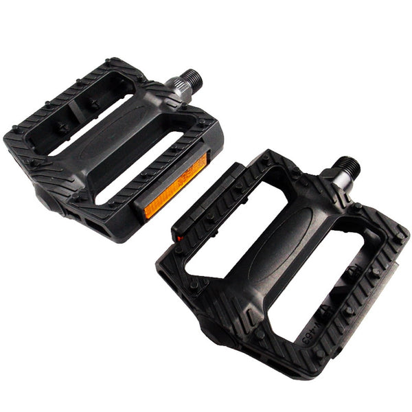 Masteelf 1 Pair of Pedals Anti-slip Plastic Grain Large Treadle Universal Road Bike Pedals