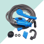 SWETRACE Portable Outdoor Camping Shower Blue 1Set 7.1x3.1x1.6in Plastic