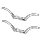 SWETRACE 2Pcs Silver Cleat for Boat Accessories Marine Latches 11Cm 4 Inches Stainless Steel