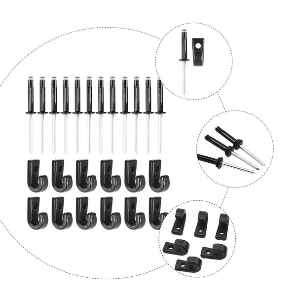 Lightweight Kayak J Hooks with Rivets for Canoeing Accessories