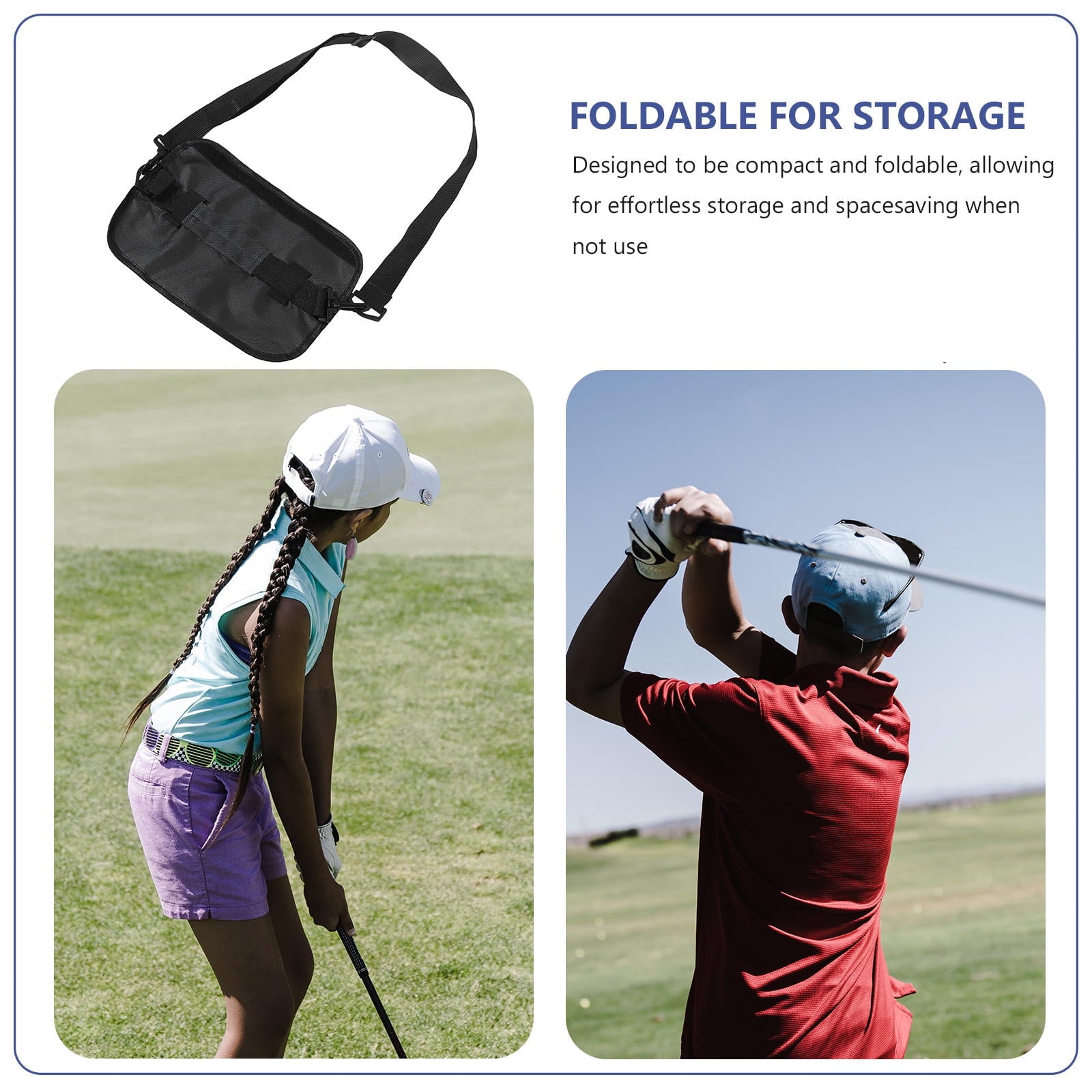 SWETRACE 1Pcs Mini Compact Modern Design Golf Bag for Travel and Outdoor Sports 11.8x7.9x0.2in