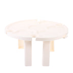 SWETRACE Small Outdoor Table Folding White Plastic 1Pcs 5.5X11.8X11.8in