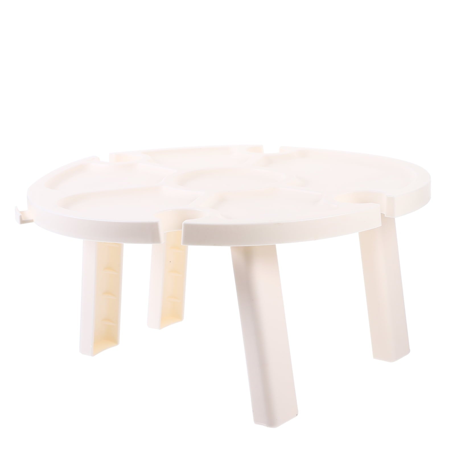SWETRACE Small Outdoor Table Folding White Plastic 1Pcs 5.5X11.8X11.8in