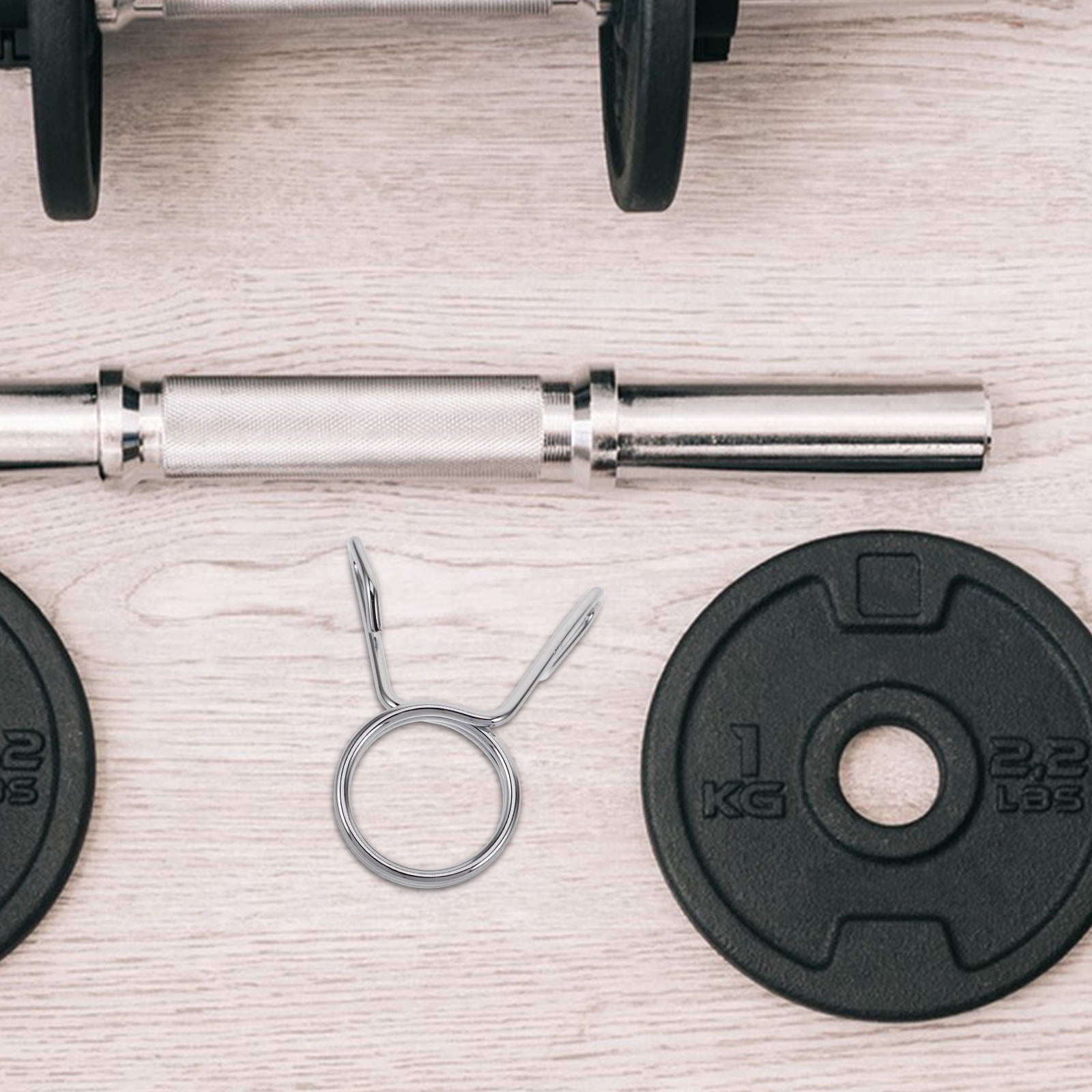 SWETRACE 1Pcs Silver Barbell Clamps for Gym Accessories and Fitness Equipment in Workout Sessions