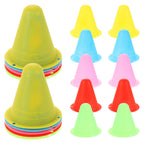 SWETRACE Mini Cones for Sports 20Pcs PE Skating Training Cones for Roller Skates Enthusiasts 11.8X11.8X2.9In