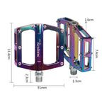 SWETRACE Colorful Aluminum Alloy Foot Pedals for Cyclists 1 Pair 4.5*3.6*0.8in
