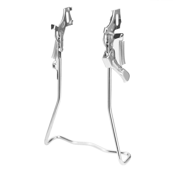 SWETRACE 1Set Iron Bike Bracke for Bikes with Rear Kickstand 38 x 25 x 0.4in Silver
