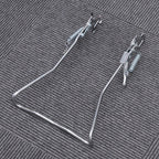 SWETRACE 1Set Iron Bike Bracke for Bikes with Rear Kickstand 38 x 25 x 0.4in Silver