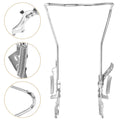 SWETRACE 1Set Steel Silver Double Legged Bike Kickstand for Stable Support Non Slip Feet Quick Adjustment 14.6x10x0.4in