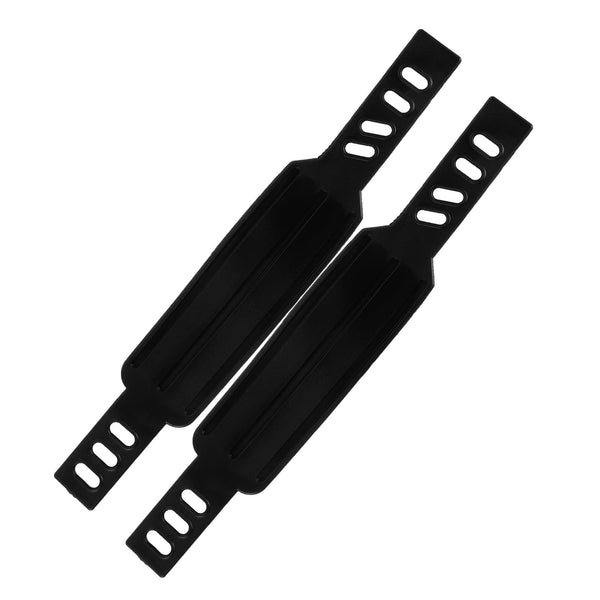 SWETRACE Rowing Machine Foot Straps Exercise Bike Pedal Straps Black 2Pcs Adjustable Design