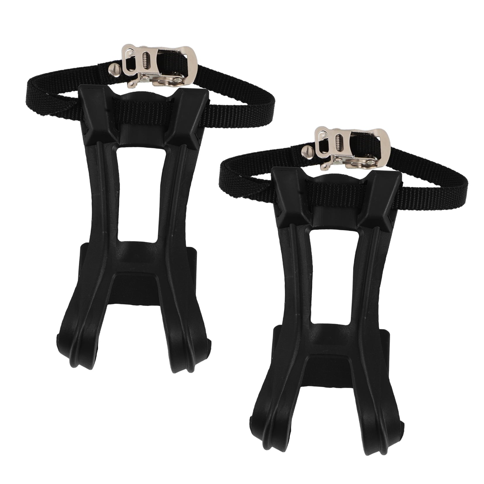 SWETRACE 2Pcs Bike Pedal Toe Cages And Straps Black for Secure Installation