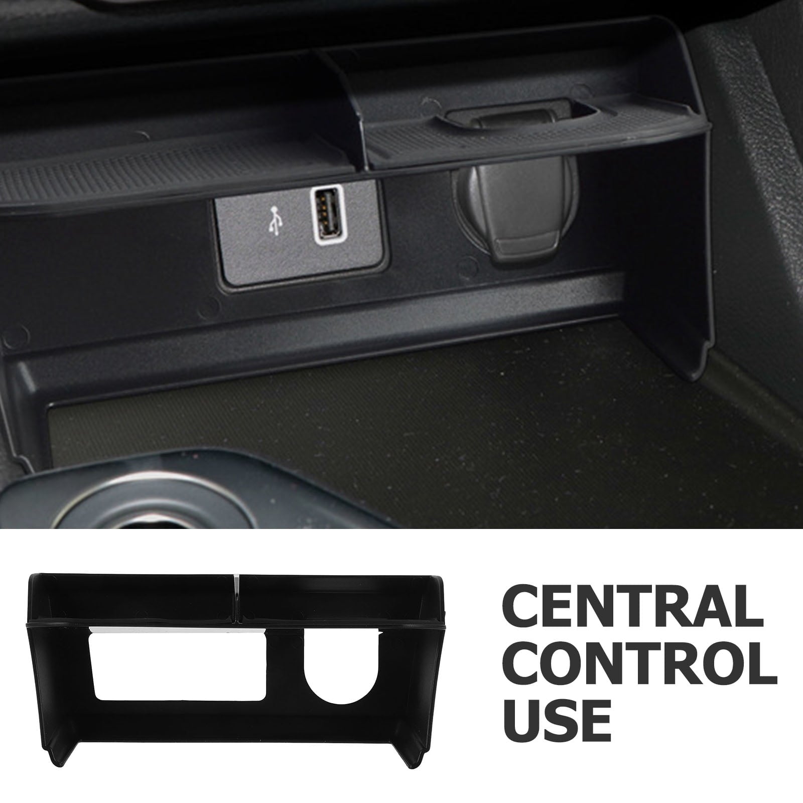 SWETRACE 1Pack Car Center Console Storage Tray Multi-Compartment Design Large Capacity Storage 7.7x3.5x3.1in
