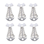 SWETRACE 6Pcs Stainless Steel Fishbone Tent Pegs for Outdoor Camping with Tent Rope Buckle 3.1x1.6x1.2in