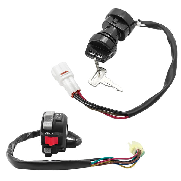 M MATI Start Stop Headlight Switch & Ignition Key Switch for Yamaha Warrior Grizzly Big Bear Wolverine Kodiak MOTO-4