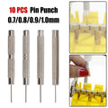 Watch Strap Pin Pin Punch Link Punch Pin Stick- Watch Repair Tool 0.7-1.0Mm 10Pcs Bar Hammer Punch Thimble Durables 0.9Mm Smile Home 0.7 mm