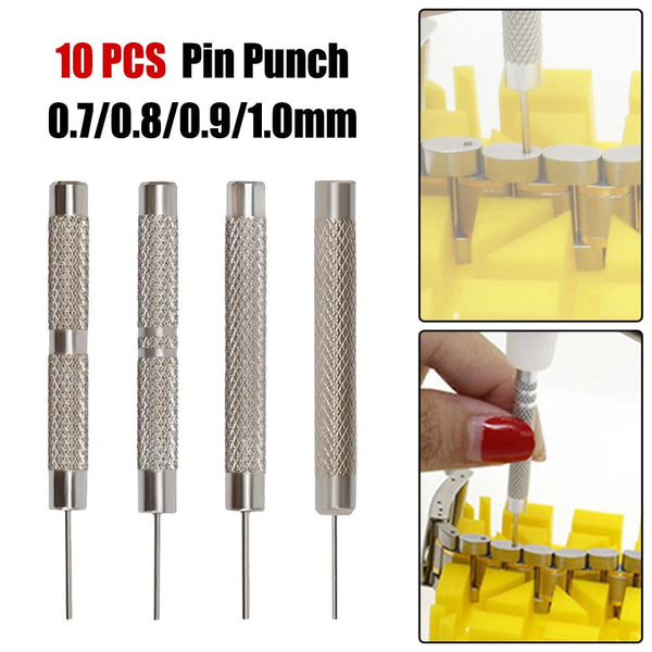 Watch Strap Pin Pin Punch Link Punch Pin Stick- Watch Repair Tool 0.7-1.0Mm 10Pcs Bar Hammer Punch Thimble Durables 0.9Mm Smile Home 0.7 mm