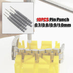 Watch Strap Pin Pin Punch Link Punch Pin Stick- Watch Repair Tool 0.7-1.0Mm 10Pcs Bar Hammer Punch Thimble Durables 0.9Mm Smile Home 0.7 mm