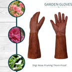 Rose Pruning Thorn-Proof Gardening Gloves with Forearm Protection for Men and Wo XL